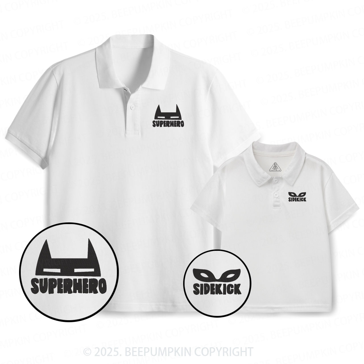 Embroidery Hero Dad&Me Matching Polo Shirt Beepumpkin