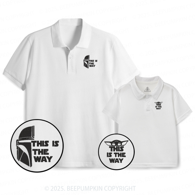 Embroidery Cool Gift Dad&Me Matching Polo Shirt Beepumpkin