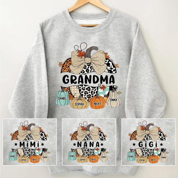 Personalized Fall Halloween Pumpkin Sweatshirt Beepumpkin