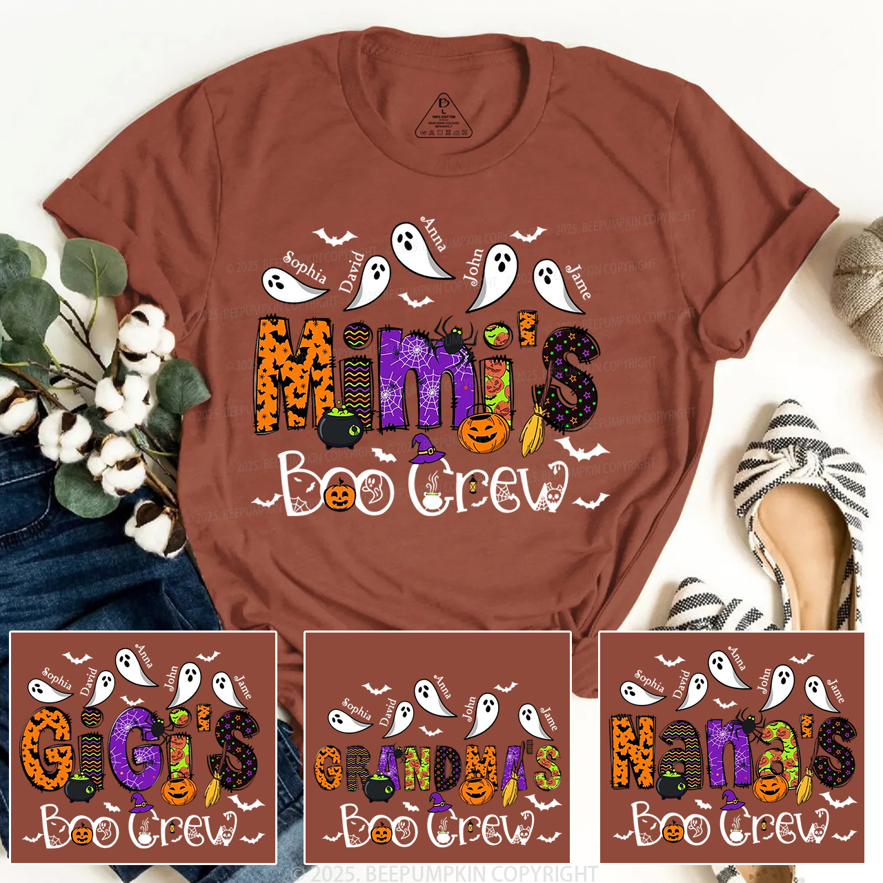 Personalized Mimi's Boo Crew T-Shirts Beepumpkin