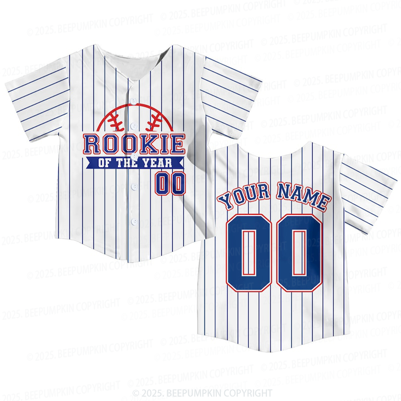 Personalized Rookie Of The Year Kid Baseball Jersey Beepumpkin Sale-Beepumpkin™