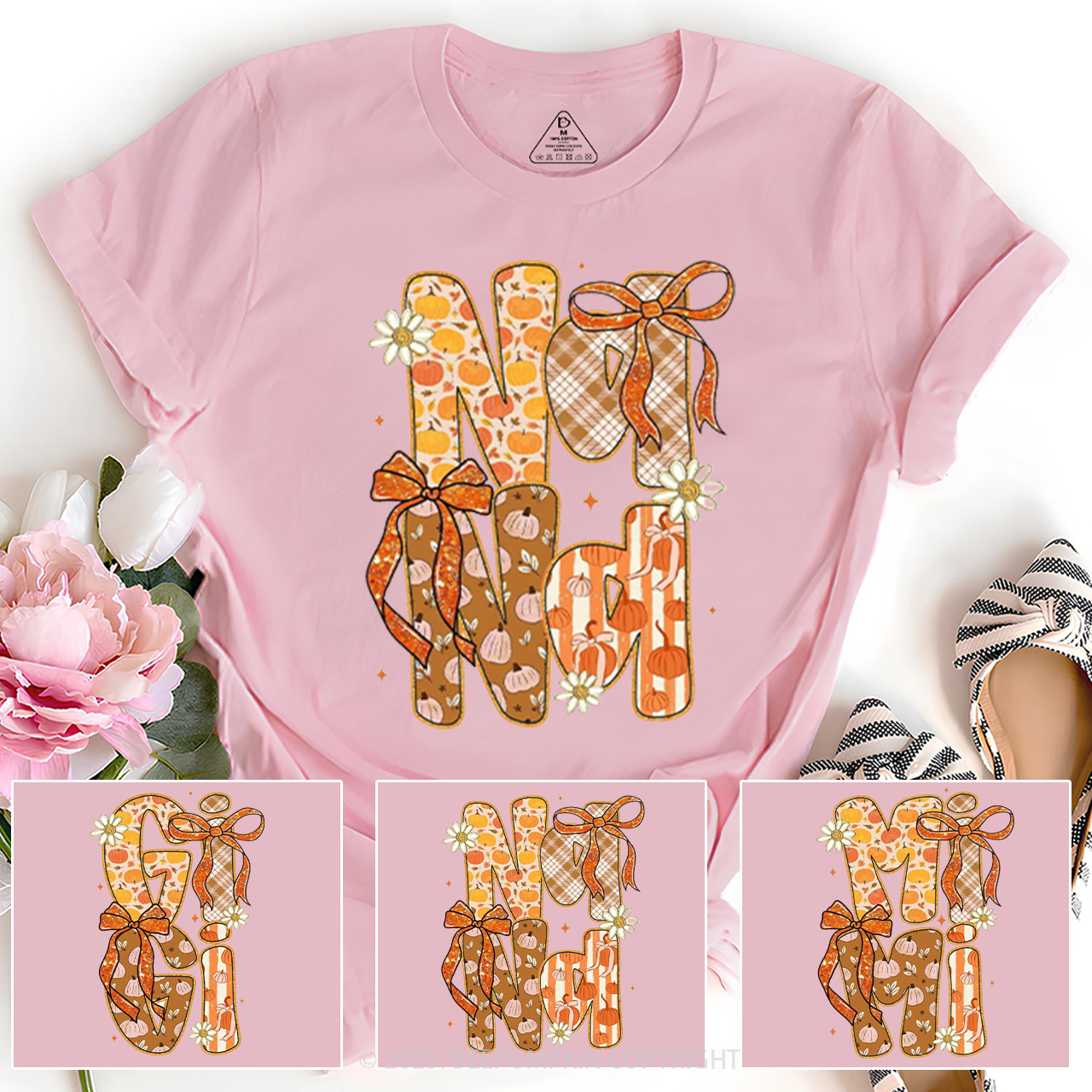 Glitter Pumpkin Mama T-Shirts Beepumpkin