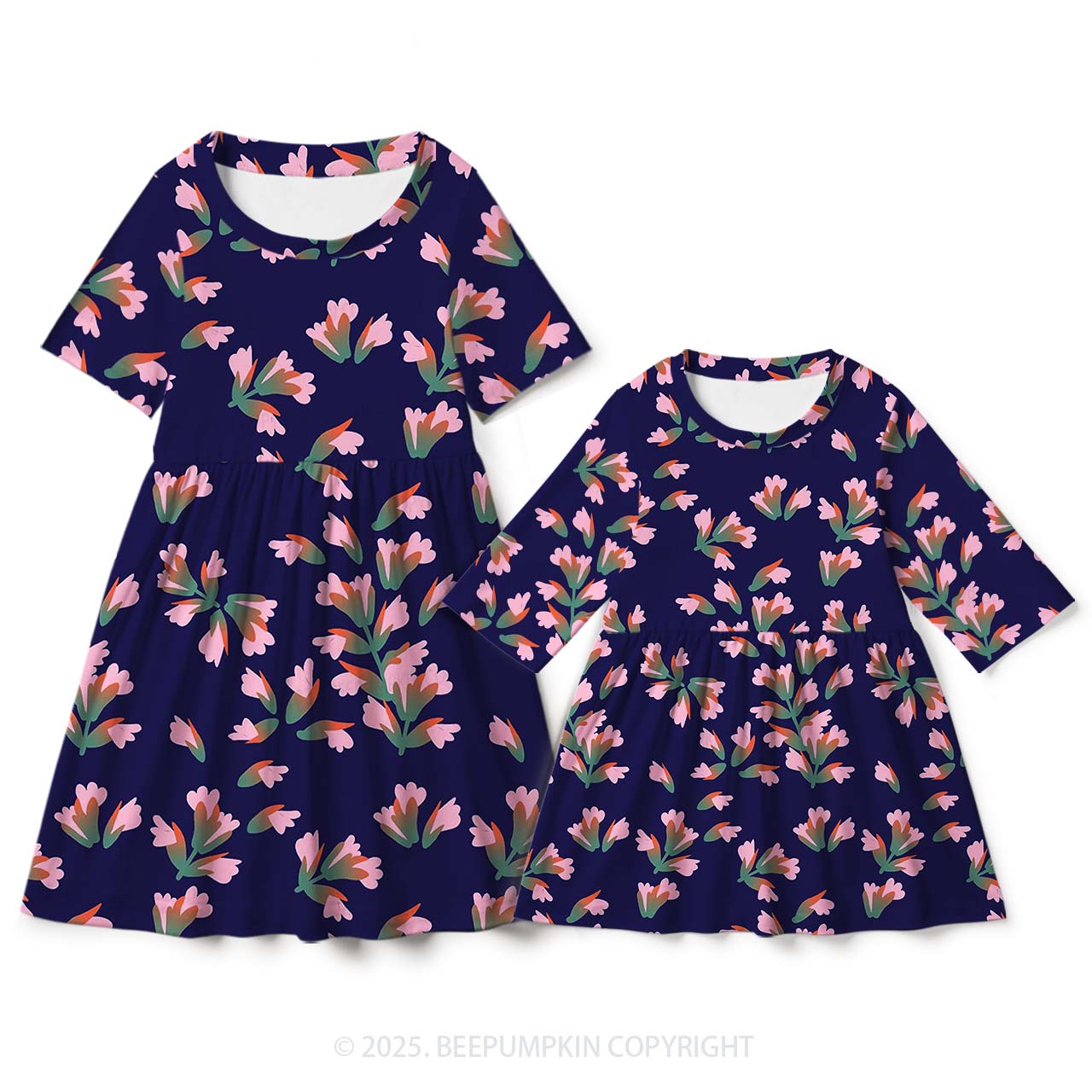 Floral Whispers Mom&Me Matching All Over Print Dress