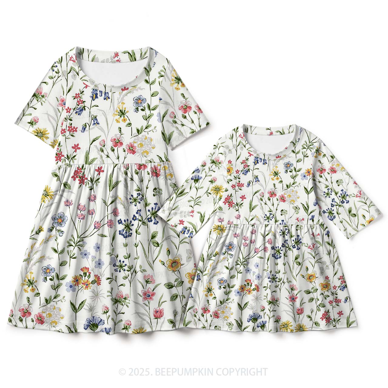 Wildflowers Mom&Me Matching All Over Print Dress
