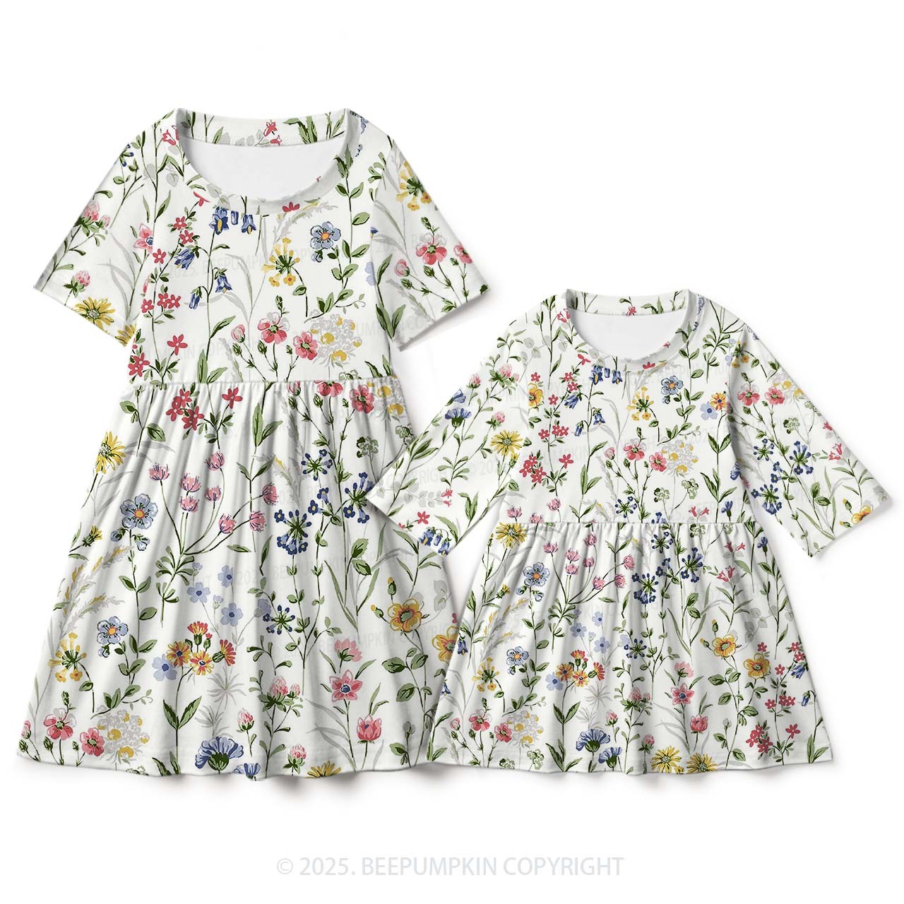 Wildflowers Mom&Me Matching All Over Print Dress