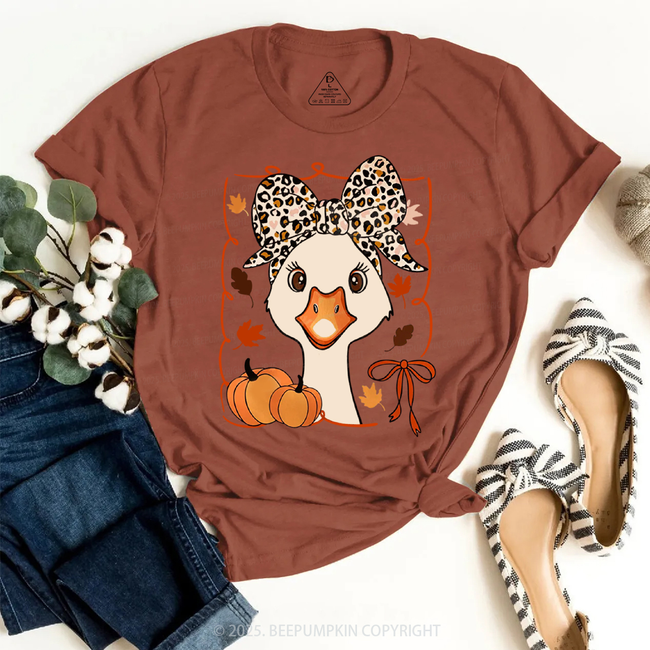 Leopard Bows T-Shirts Beepumpkin