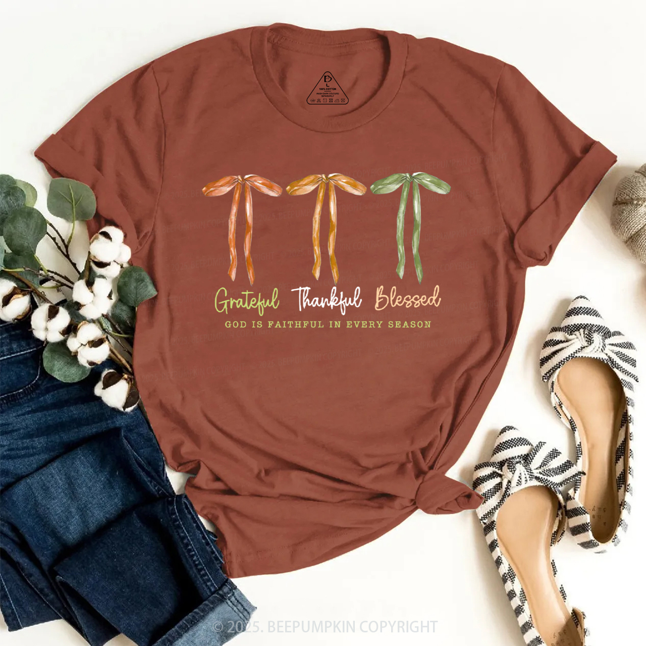 Grateful Thankful Blessed T-Shirts Beepumpkin
