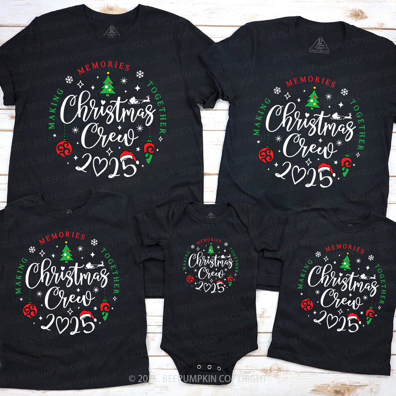 Making Memories Together 2025 Family Christmas Shirts Beepumpkin