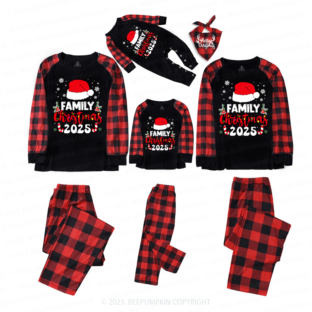 Family Christmas 2025 Xmas Trees Merry Christmas Pajamas