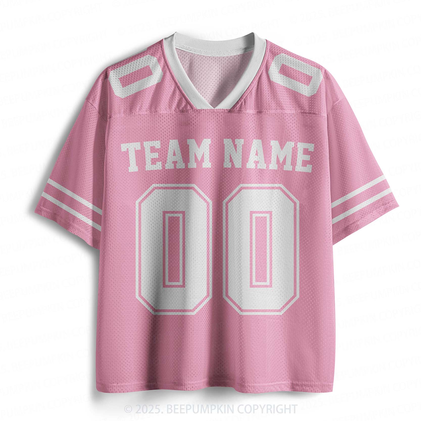 Personalized Team Name & Number Pink Adult Sport Jersey Beepumpkin
