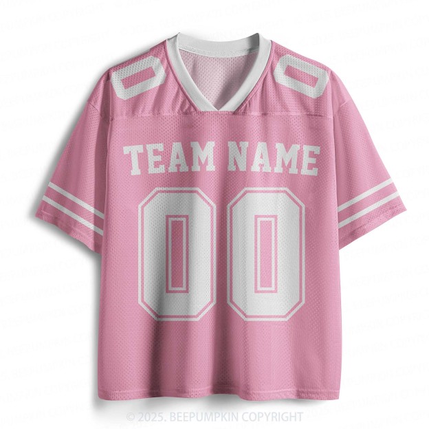 Personalized Team Name & Number Pink Adult Sport Jersey Beepumpkin