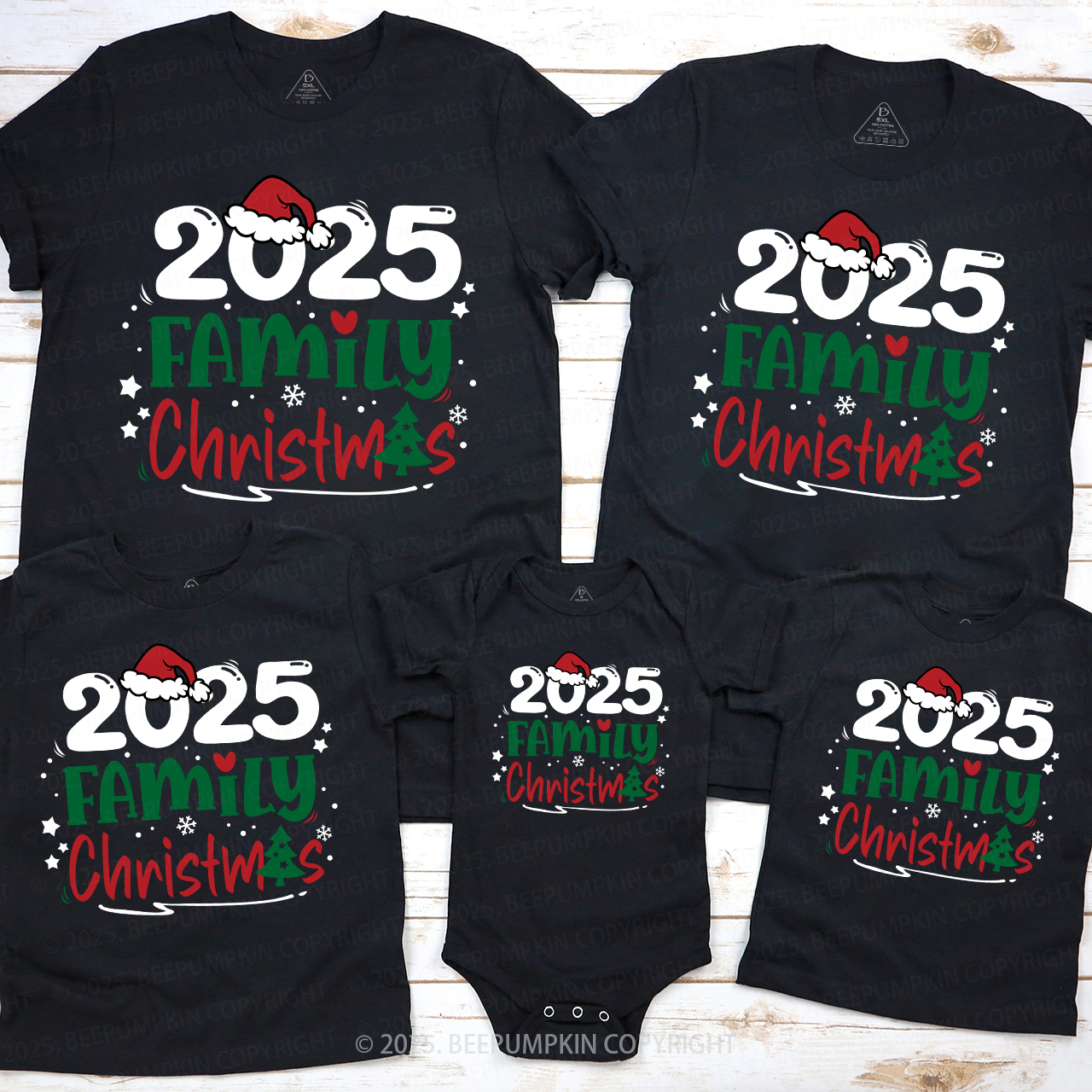 2025 Family Holiday Matching T-Shirts Beepumpkin