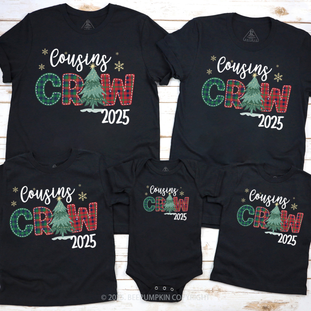 2025 Cousins Crew Christmas Family Matching Tees Beepumpkin
