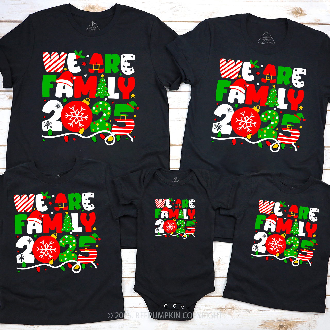 We Are Family Christmas 2025 Family Matching T-Shirts