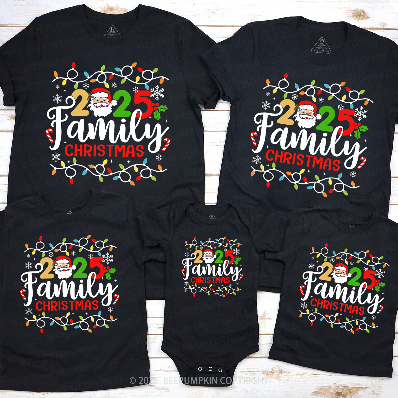 2025 Family Christmas Family Matching T-Shirts Beepumpkin