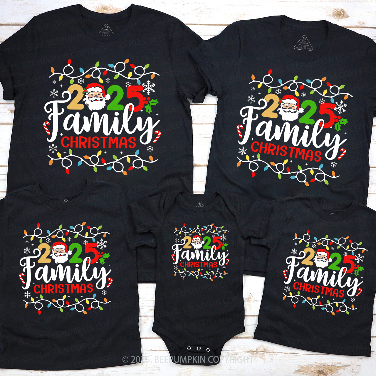 2025 Family Christmas Family Matching T-Shirts Beepumpkin
