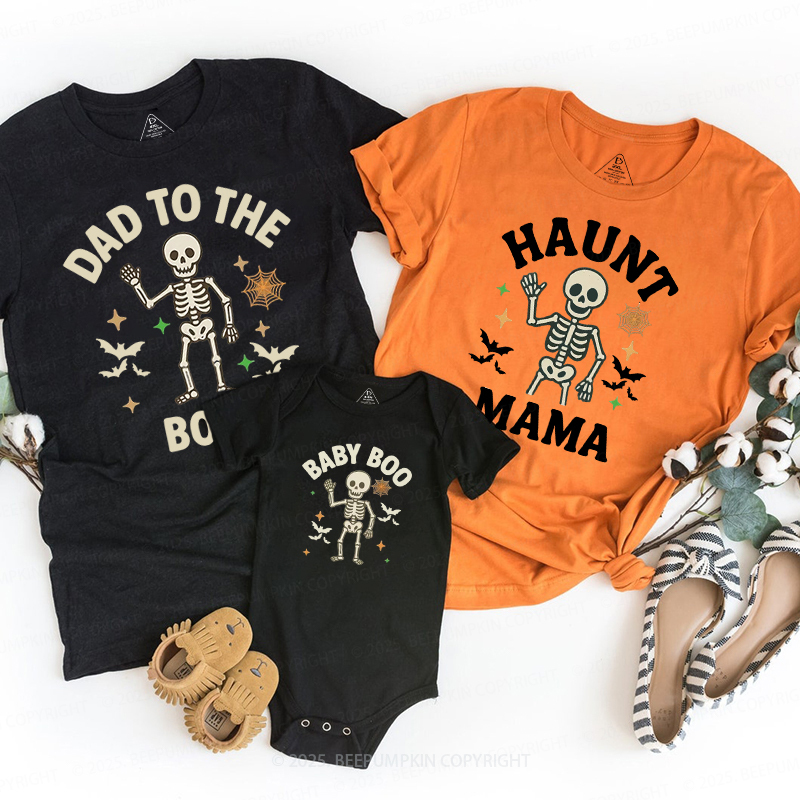 Personalized Bone To Be Together Halloween Family Matching Shirts