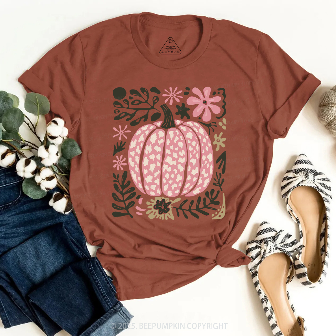 Leopard Pink Pumpkin T-Shirts Beepumpkin