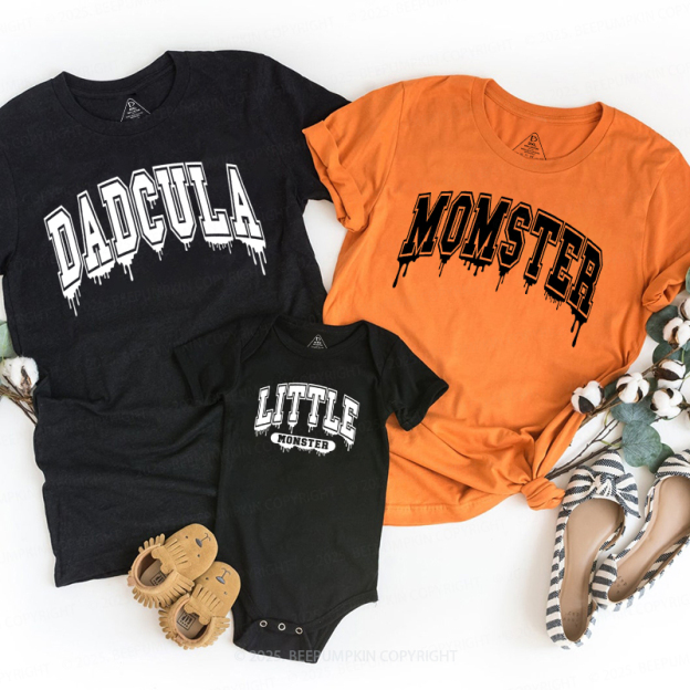 Personalized Little Monster Halloween Family Matching Shirts