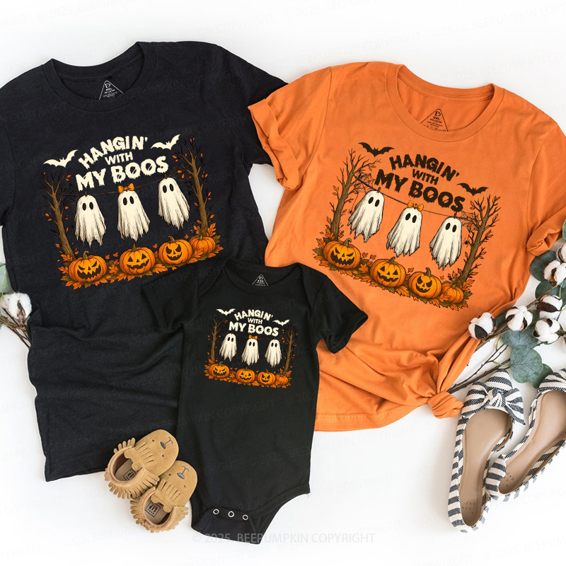 Hangin’ With My Boos Halloween Family Matching Shirts