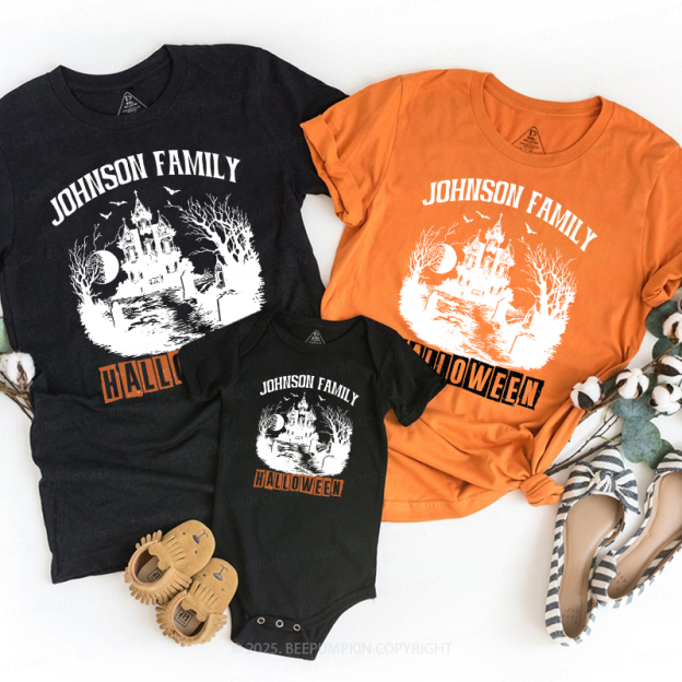 Personalized Halloween Family Name Matching Shirts