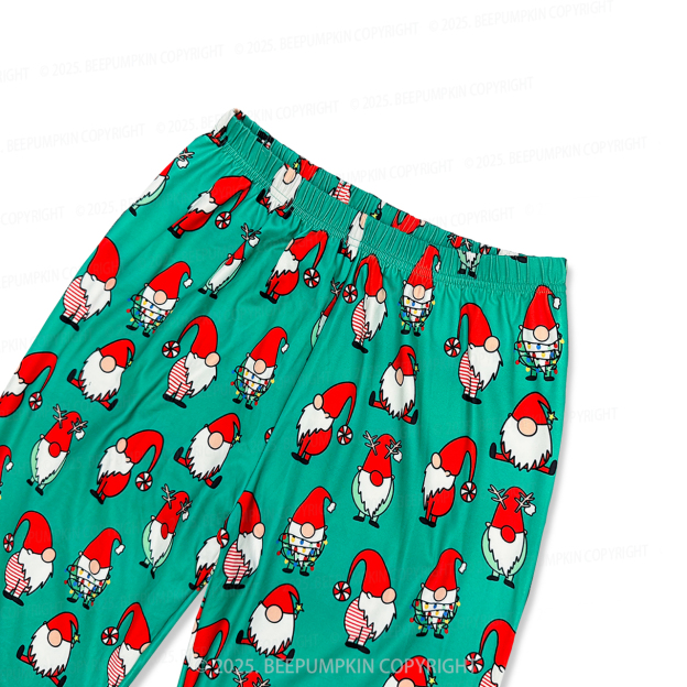[Copy]Blue Green Monster Plaid Family Matching Pajama Pants With Pockets