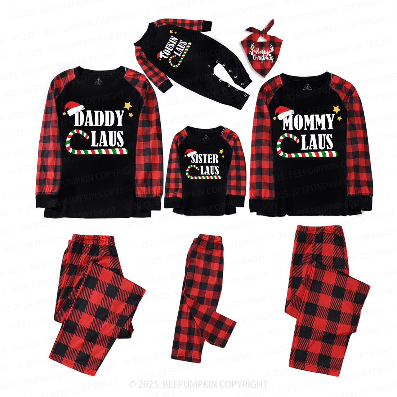 Personalized Holiday Claus Squad Christmas Family Matching Pajamas