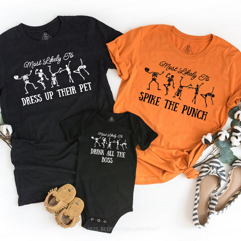 Personalized Wickedly Likely Halloween Family Matching Shirts