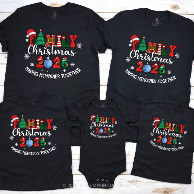 Family Christmas 2025 Matching T-Shirts Beepumpkin