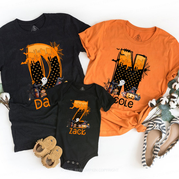 Personalized Monogrammed Halloween Family Matching Shirts