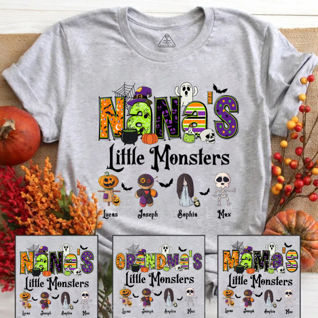 Personalized Nana's Little Monsters T-Shirts Beepumpkin