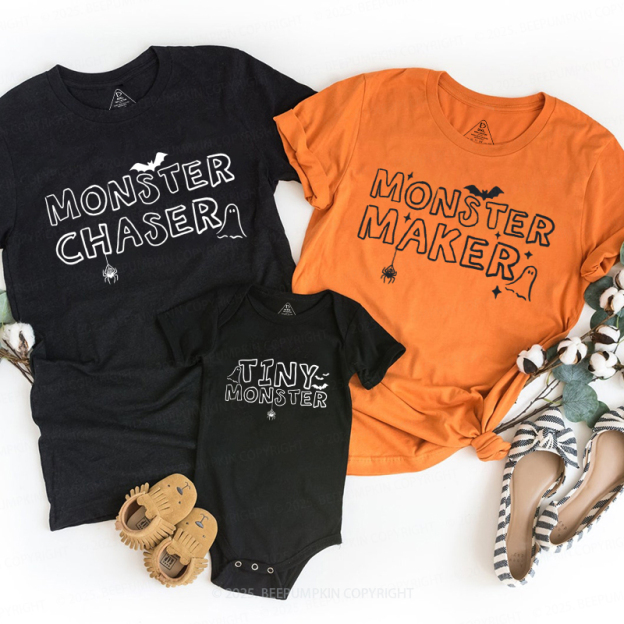 Personalized Little Monster Crew Halloween Family Matching Shirts