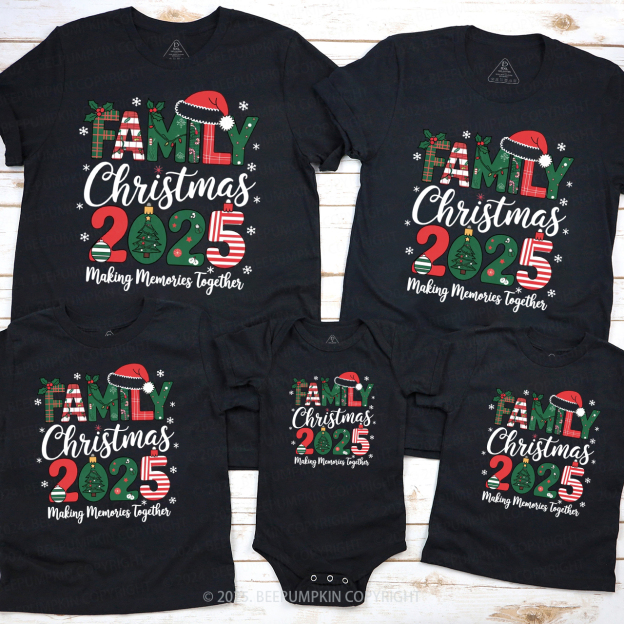 2025 Christmas Family Matching T-Shirts Beepumpkin