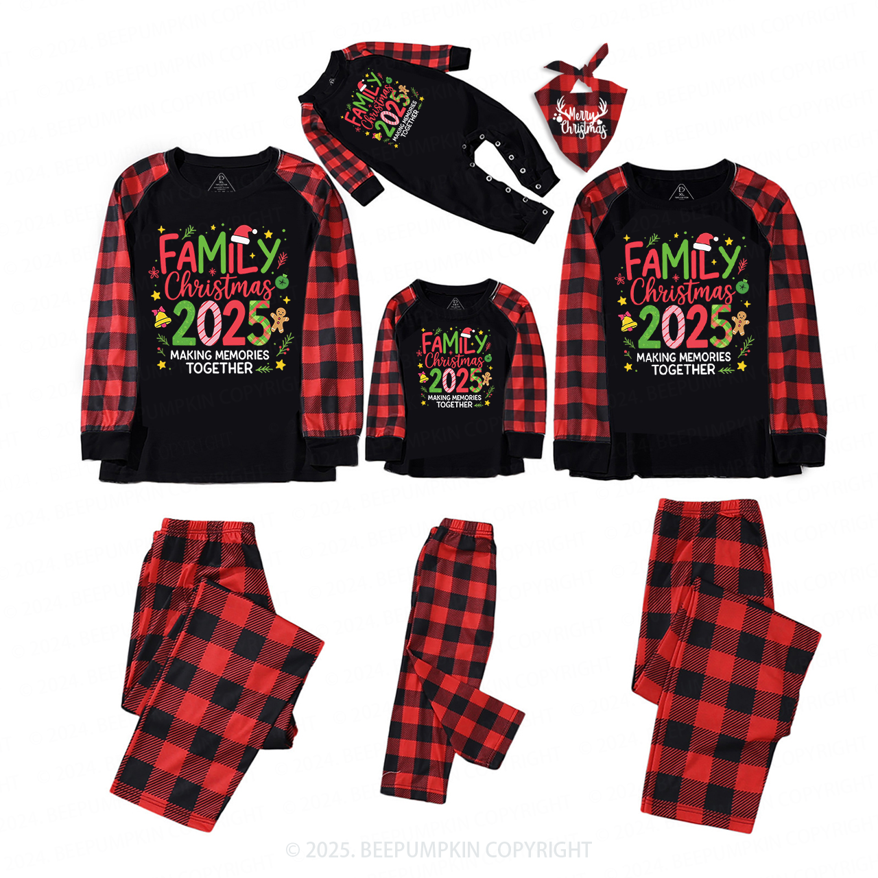 Making Memories Together 2025 Christmas Family Matching Pajamas