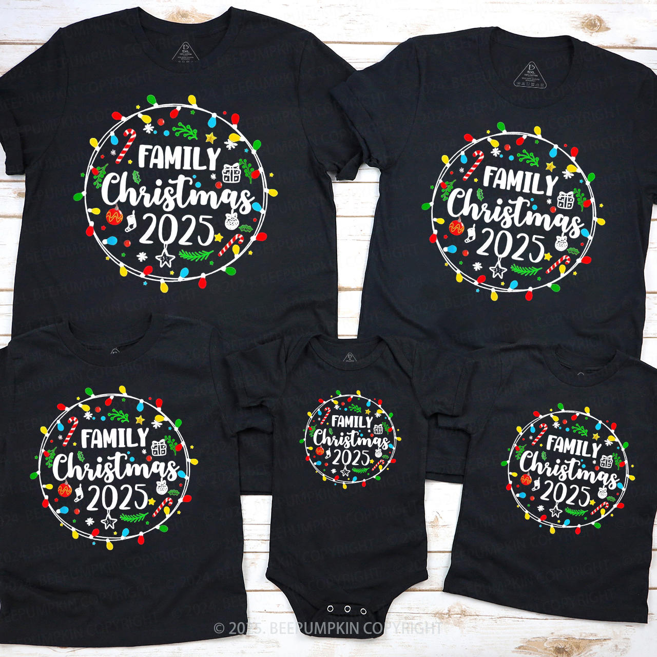 Cherished Moments 2025 Christmas Family Matching T-Shirts Beepumpkin