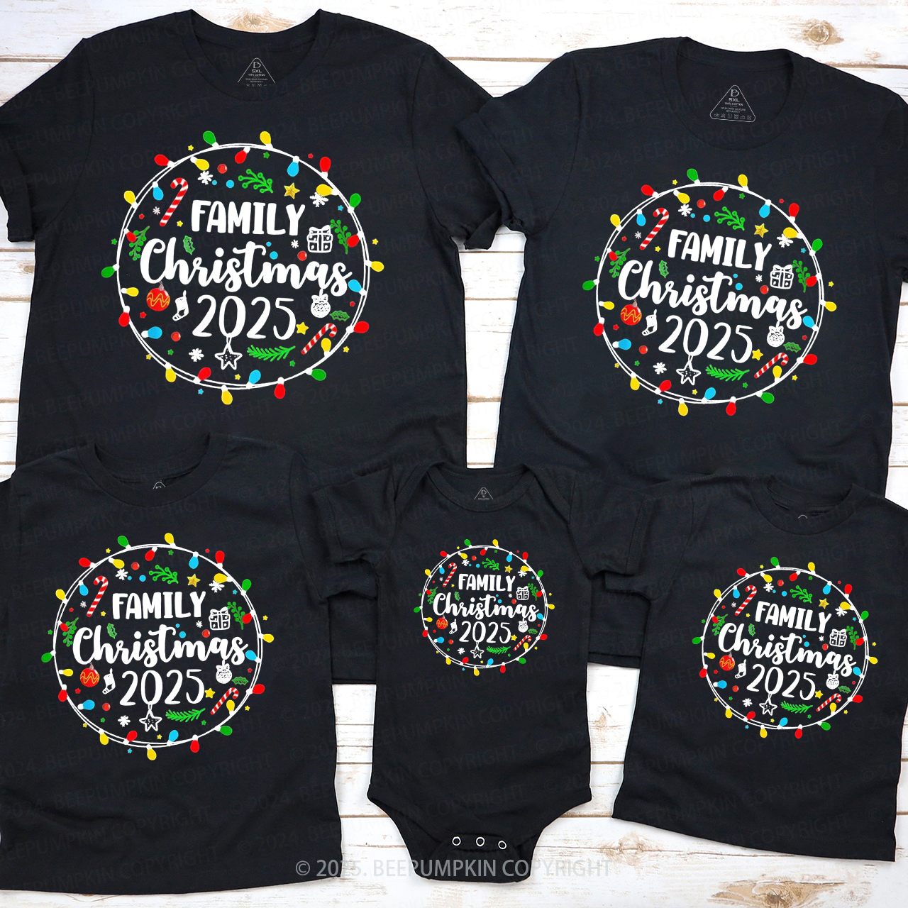 Cherished Moments 2025 Christmas Family Matching T-Shirts Beepumpkin