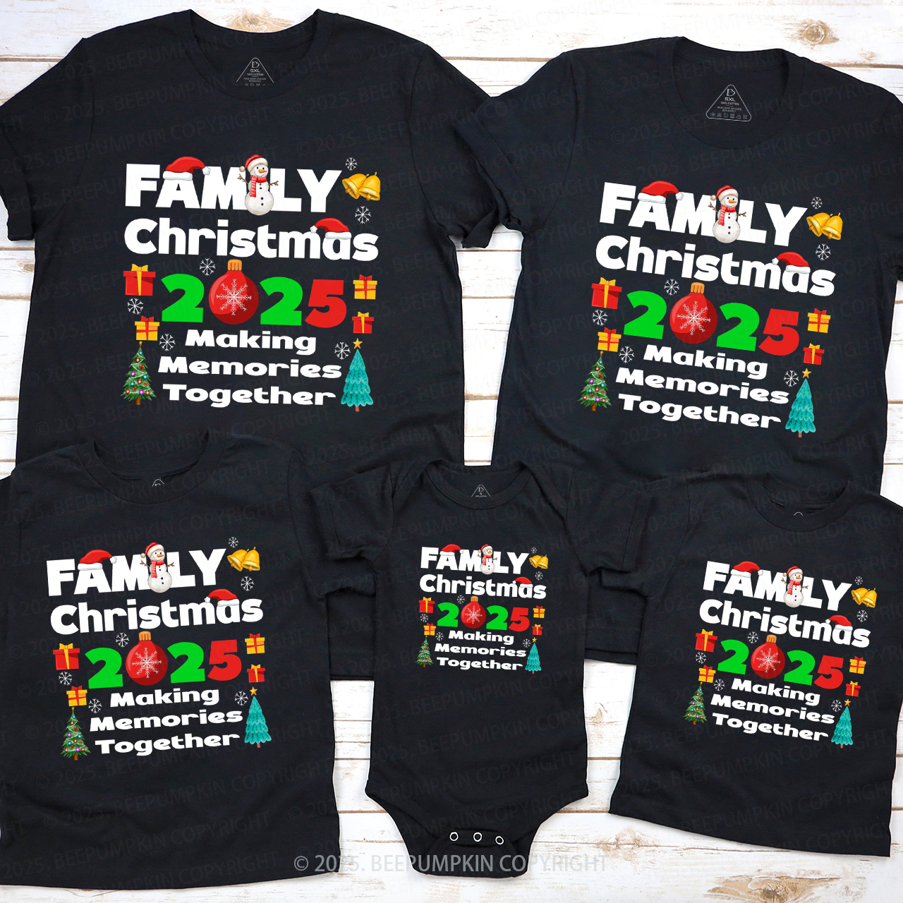 Christmas Group 2025 Family Matching T-Shirts Beepumpkin