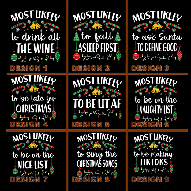46 Quotes Most Likely Christmas Funny Holiday Matching Shirts