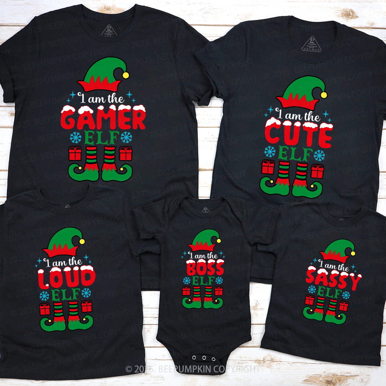 Personalized Holiday Magic Together Family Matching T-Shirts Beepumpkin
