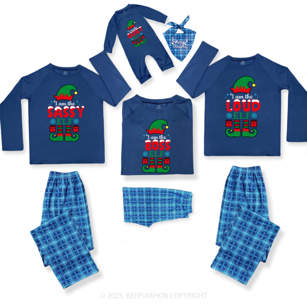 Personalized Holiday Magic Together Matching Blue Pajamas Beepumpkin