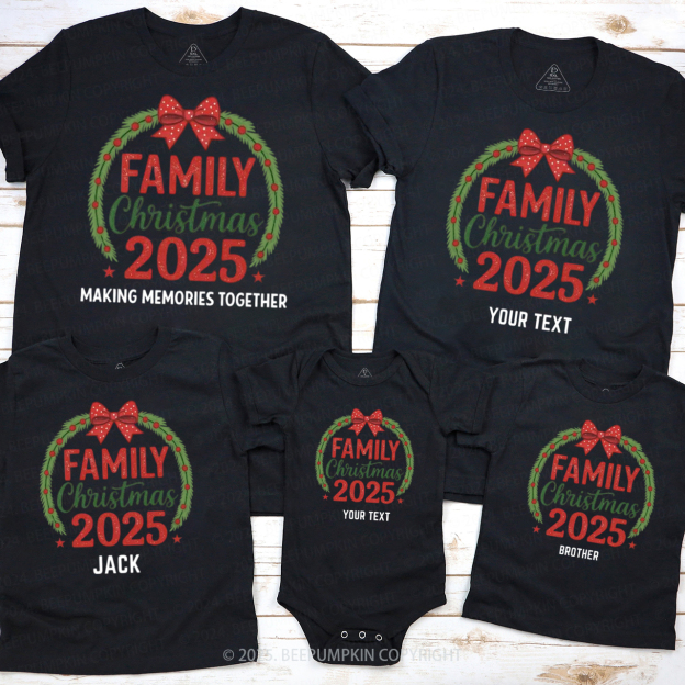 Personalized Making Memories Together 2025 Family Matching T-Shirts Beepumpkin