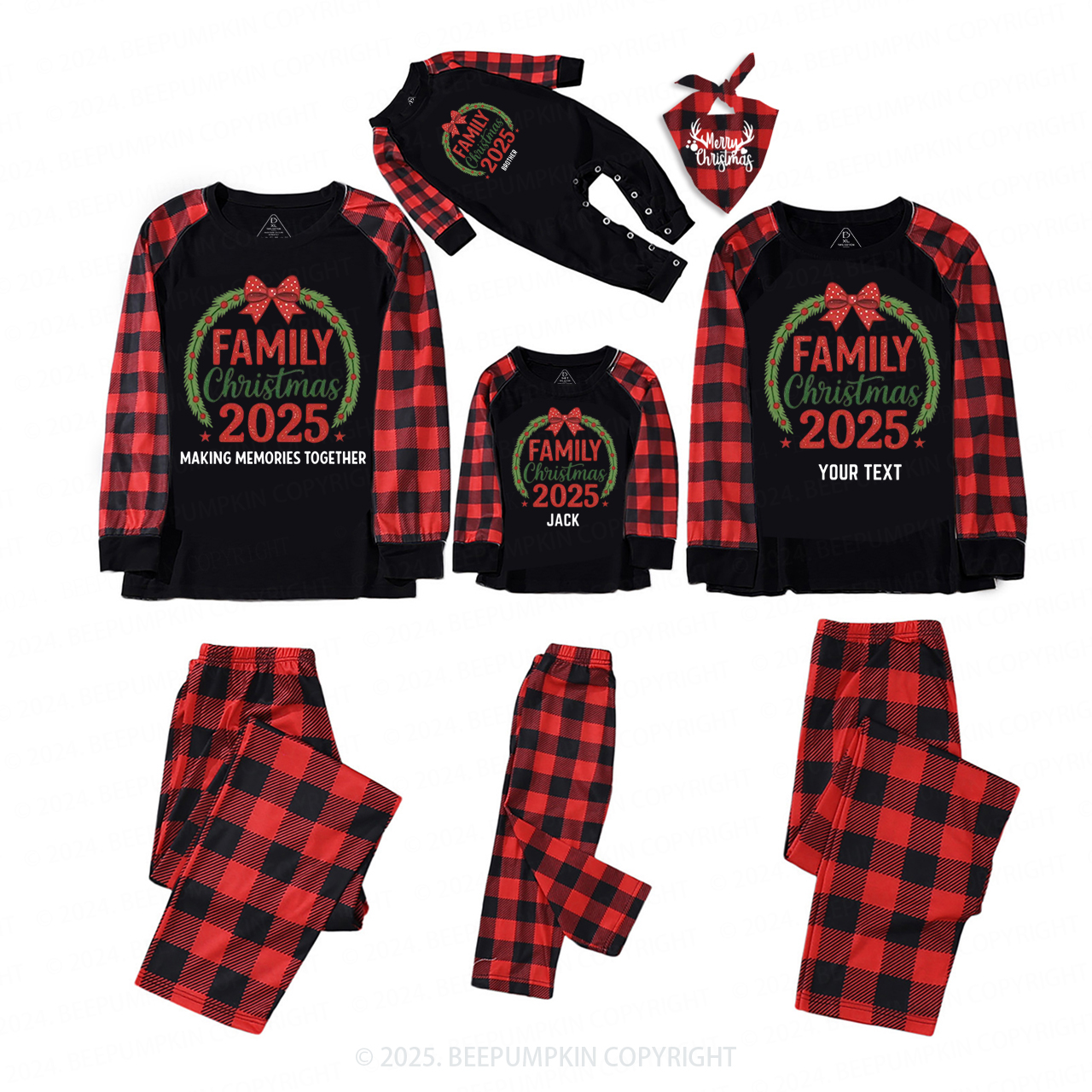 Personalized Making Memories Together 2025 Family Matching Pajamas