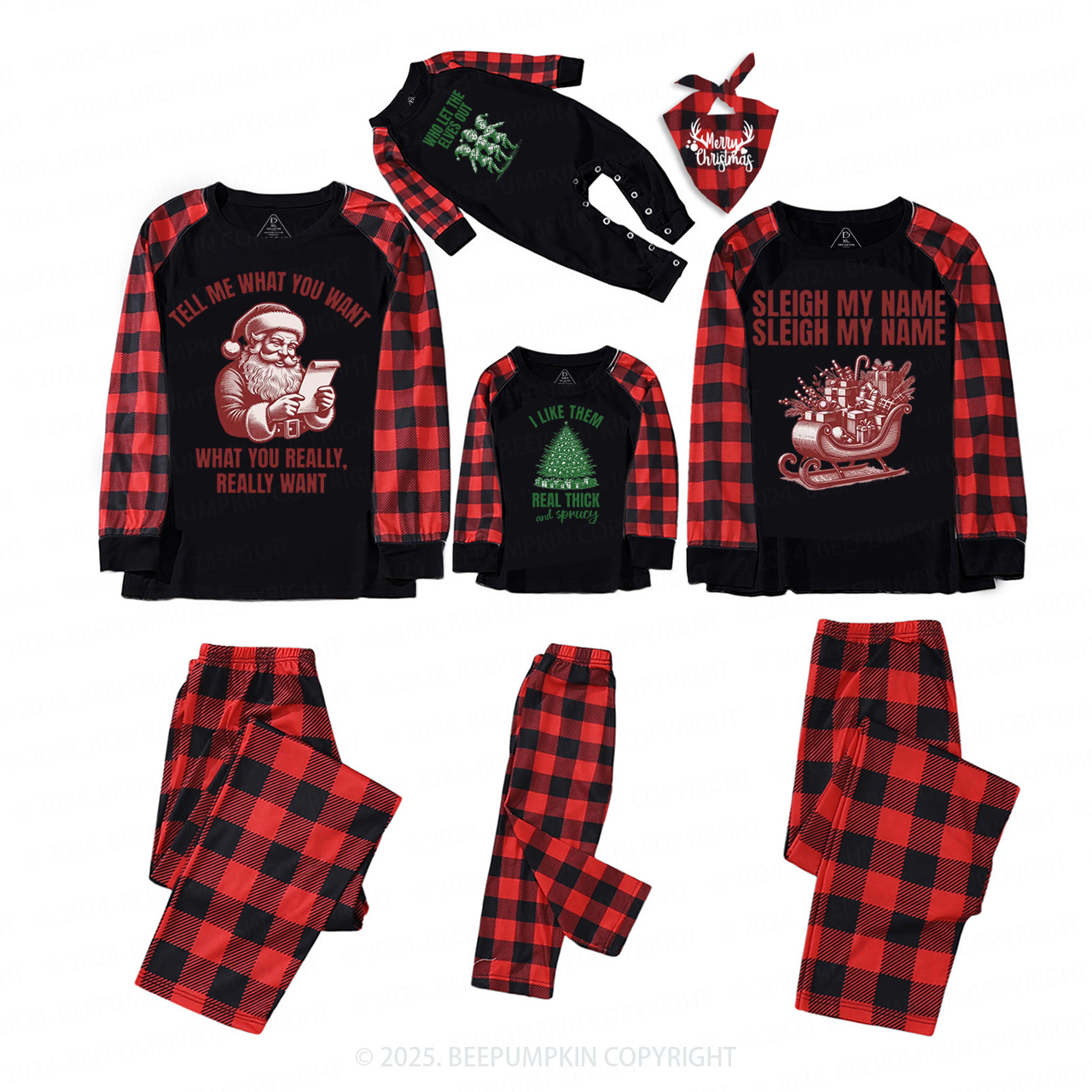 Personalized Jolly Jokes & Cheers Christmas Family Matching Pajamas