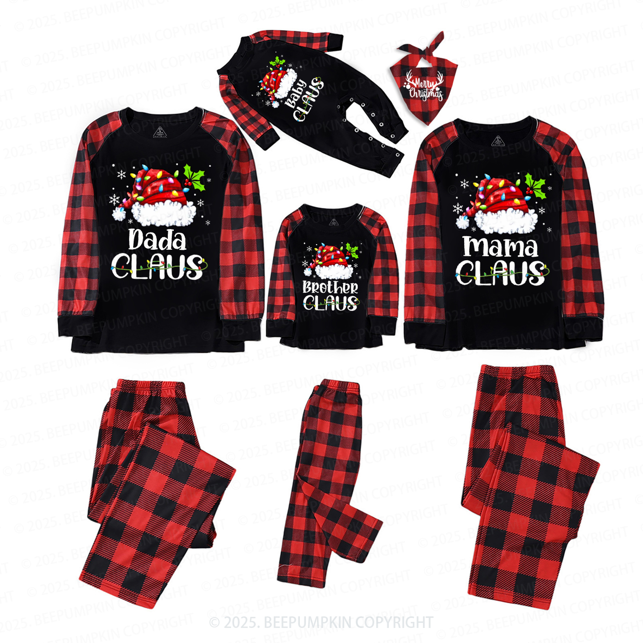Personalized Claus Squad Christmas Family Matching Pajamas