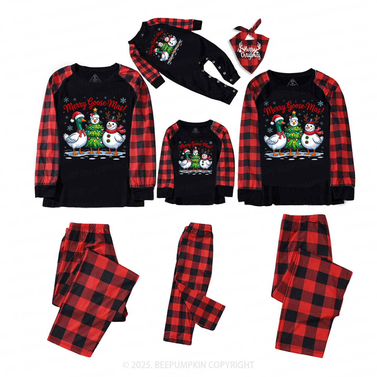 Funny Christmas Goose Christmas Family Matching Pajamas