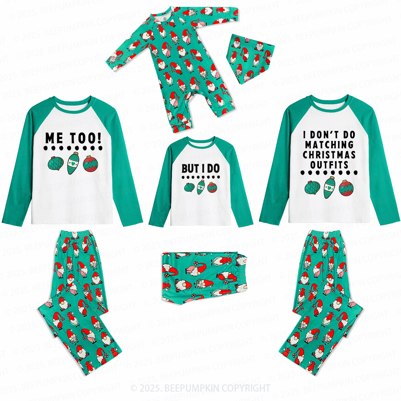 Family Group Matching Christmas Gnomes Pajamas Beepumpkin