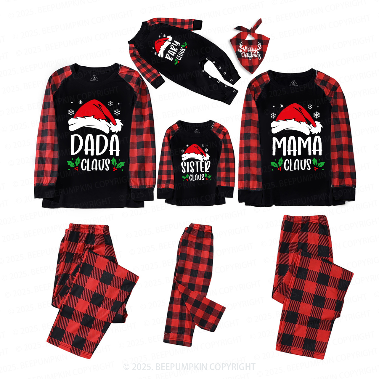 Personalized Family Claus Christmas Matching Pajamas
