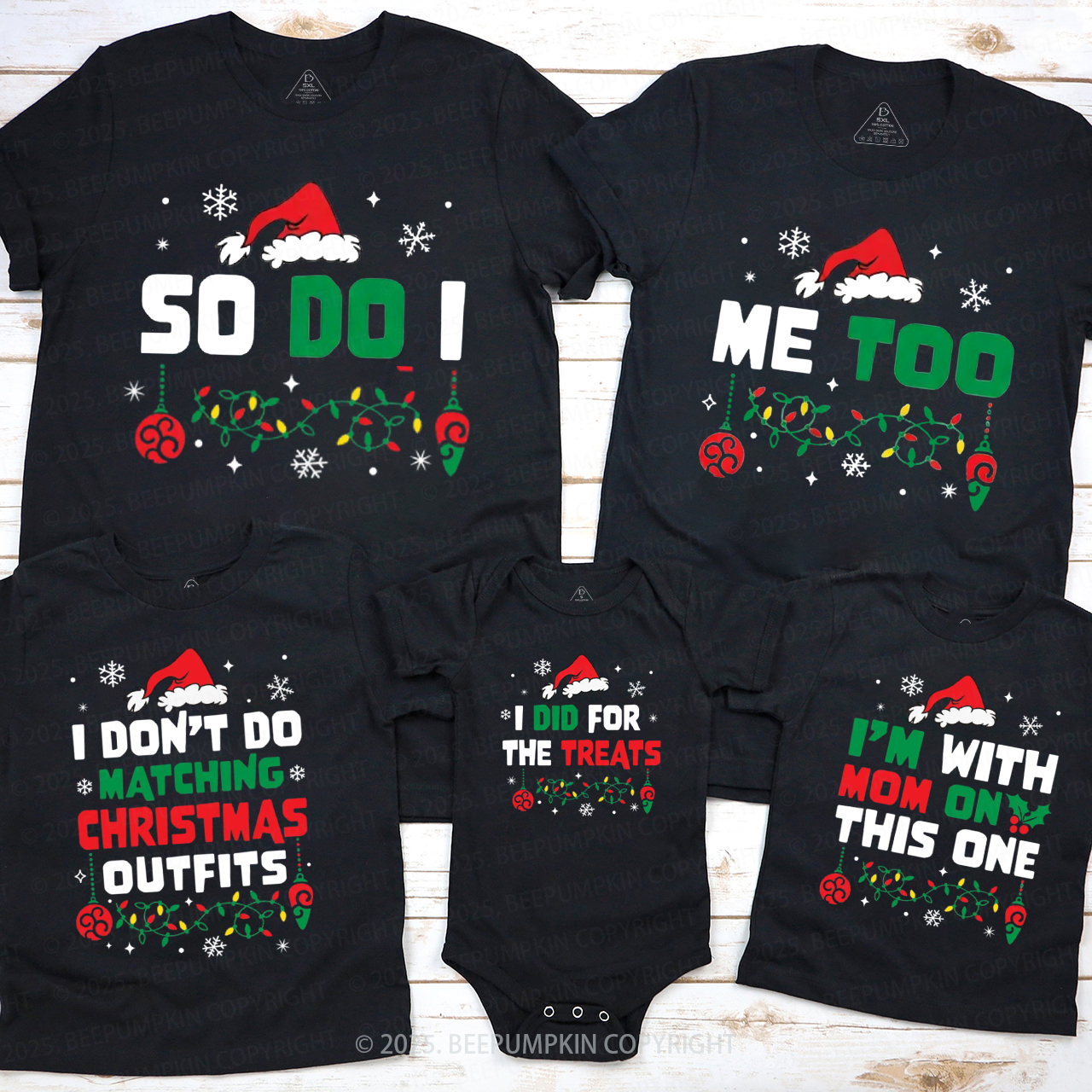 Personalized Christmas Clothing Wars Family Matching T-Shirts Beepumpkin