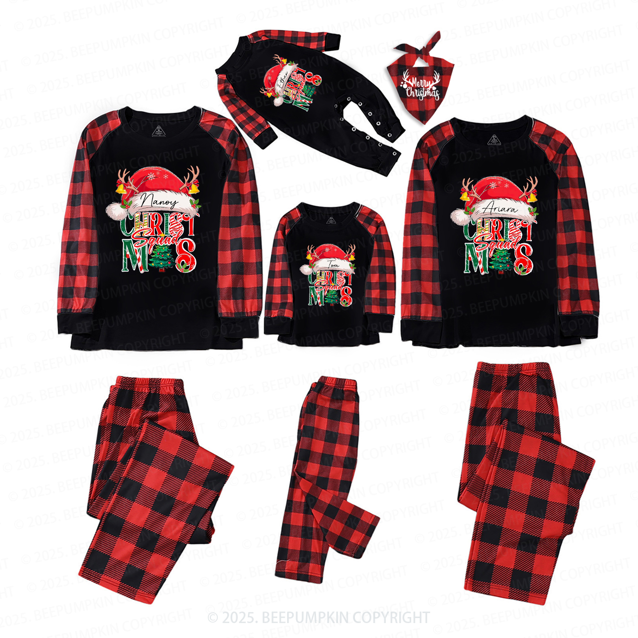 Pajama Sets Christmas Squad Pajamas Personalized Christmas Squad