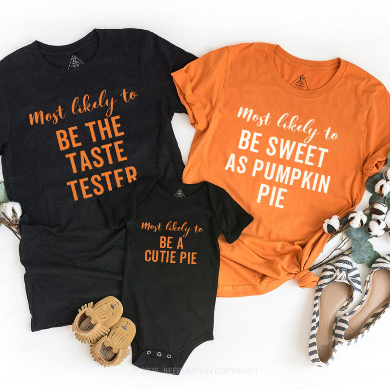 Personalized Most Likely Thanksgiving Family Matching Shirts